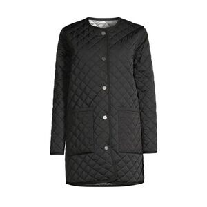 JANE POST $350 Reversible Quilted Coat Silver Black Women’s Medium New